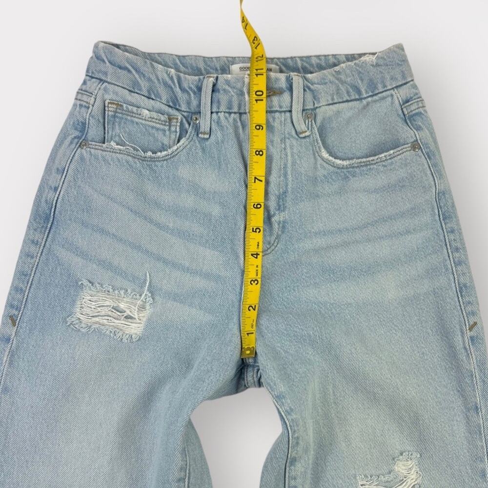 Good American Good Vintage Distressed Straight Leg Jeans in Blue447 Size 2/26 - Picture 8 of 8